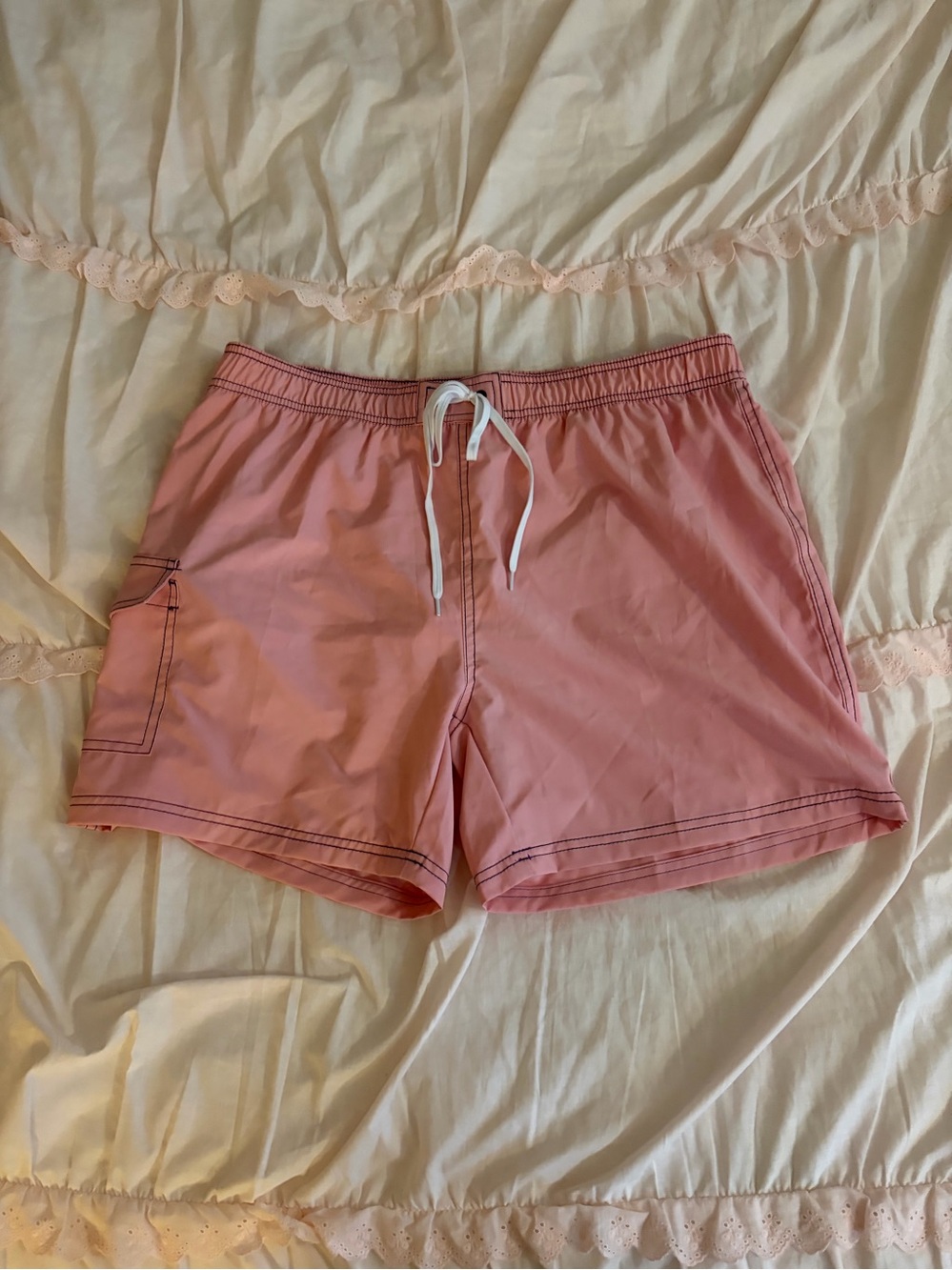 Rogue Pink Elastic Waist Bermuda Shorts with Drawstring